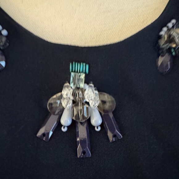 Boden Wow Jewelled top with 3/4 sleeve, Size 10. Navy blue - Picture 3 of 12